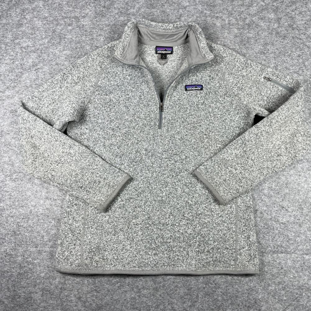Patagonia Better Sweater Pullover Womens L Gray 1/4 Zip Fleece Jacket 25617